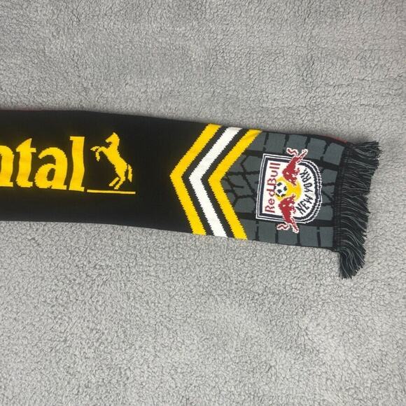 Continental MLS Soccer New York Red Bulls 48" Inch Red Black 100% Acrylic Scarf - Picture 7 of 13